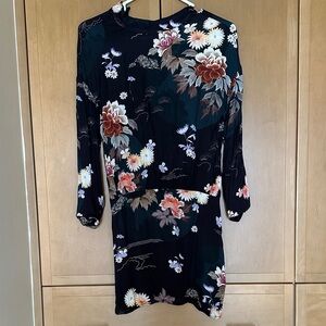 Zara Floral Black Mini Dress